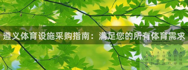 意昂体育3：遵义体育设施采购指南：满足您的所有体育需