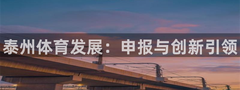 意昂体育3是干嘛的公司：泰州体育发展：申报与创新引领